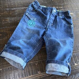 🧡24m Vtg Gagou Tagou Kids boys Blue Denim Jeans elastic waist pockets like new